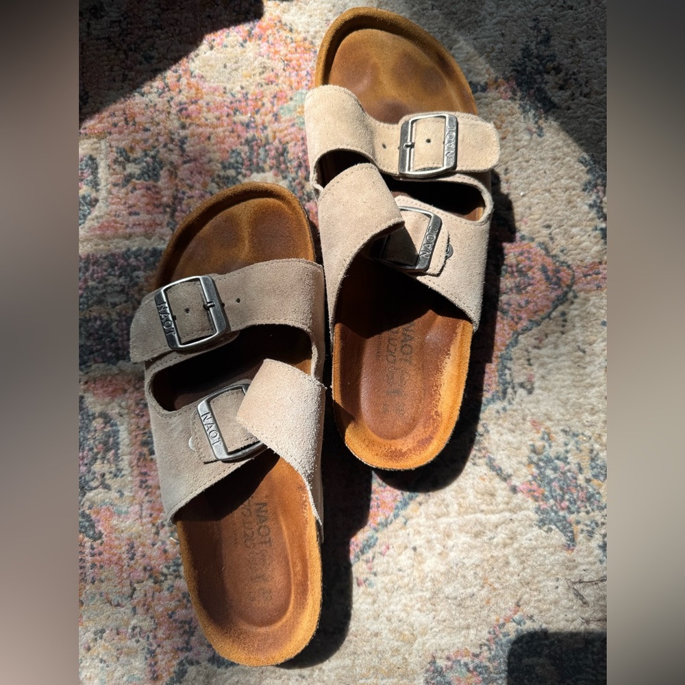 NAOT Light Tan Suede Sandals (39/8)